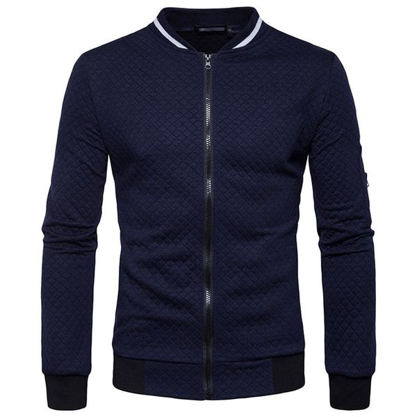 

2019 new fashion men's high collar fitness t-shirt long-sleeved sports running jacket elastic quick-drying stand collar men, White;black