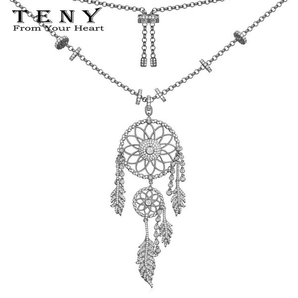 

teny fashion charm 100% sterling silver originaldream catcher necklace women jewelry mail
