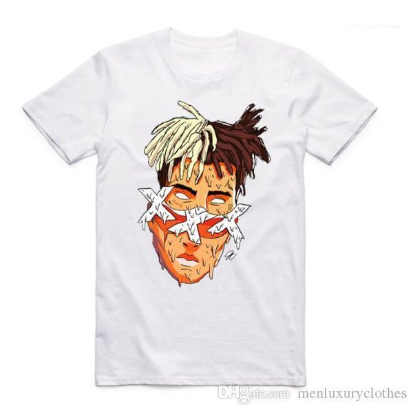 

rapper tshirt short sleeved summer mens white modal tshirts xxtentacion designer, White;black