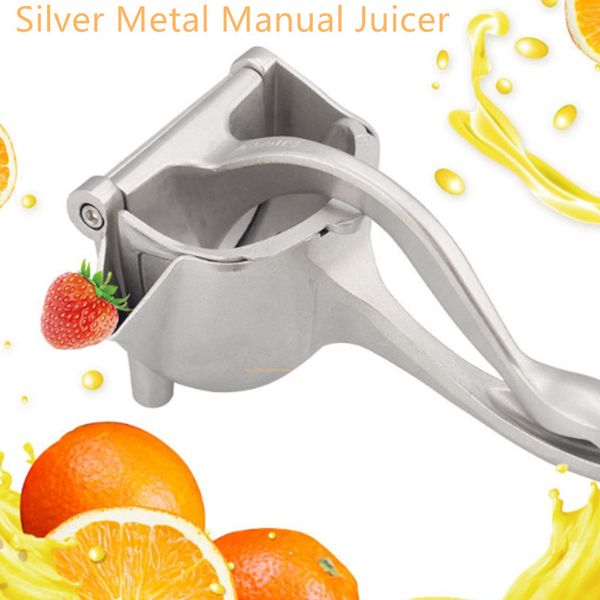 

camp kitchen silver metal manual juicer fruit squeezer juice lemon orange press household multifunctional