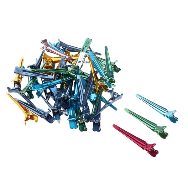 

50pcs colorful alumium hair clips, Brown