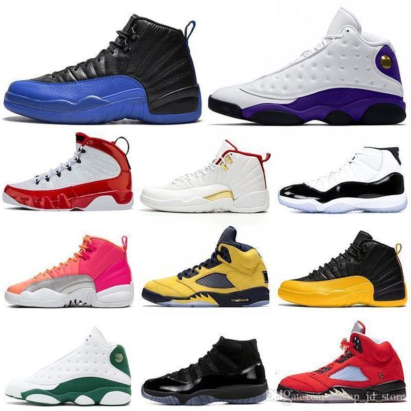 

men basketball shoes 5s michigan game royal 12s concord 11s cap and gown 13s gym red 9s mens trainers sport sneakers 7 -13 s8