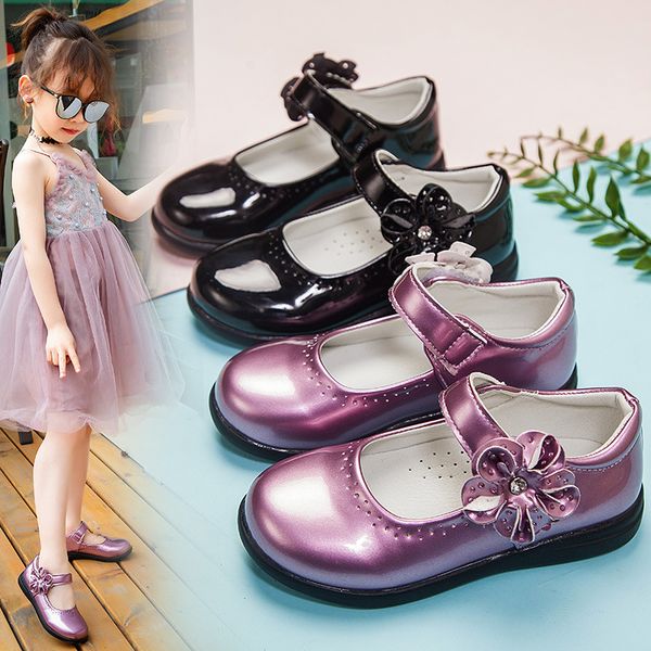 

spring autumn princess girls shoes teenager kids school leather shoes for student black dress for girls 4 5 6 7 8 9 10-16t, Black;grey