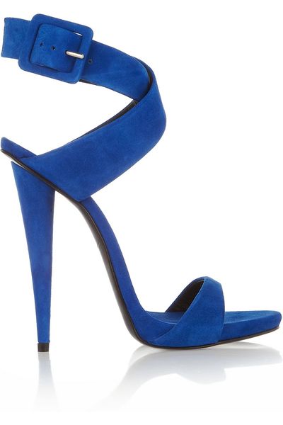 

designer shoes 2019 new fashion sandals blue strap gladiator stiletto heel chic sandals suede leather high heels women party shoes, Black