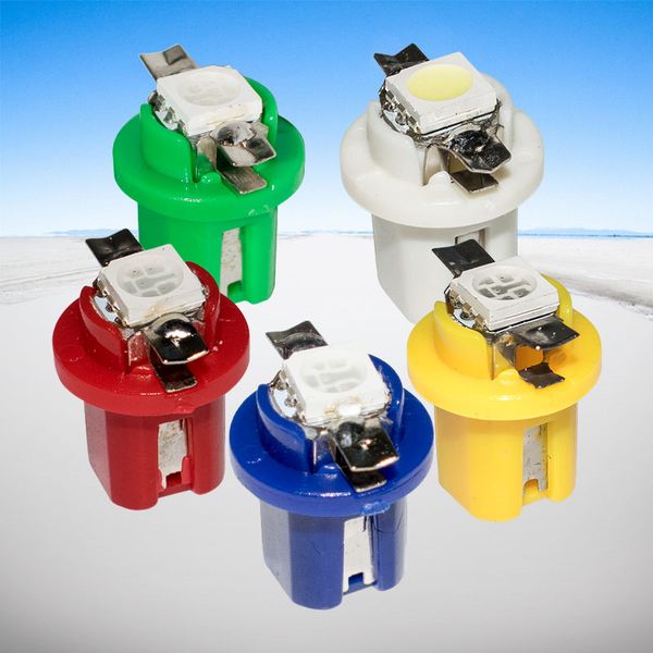 

100pcs t5 b8.5d led car light instrument lights wedge bulb t5 b8.5 smd led auto gauge dashboard side interior lamp 12v 100x
