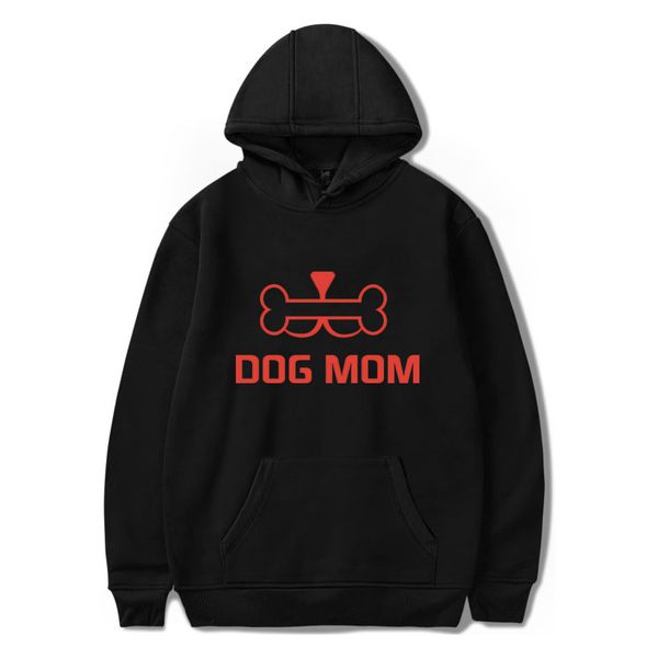 

dog mom hoodie women's fashionable long sleeve casual sweatshirt dog mom hoodies print heart-shaped print kawaii clothing 4xl, Black