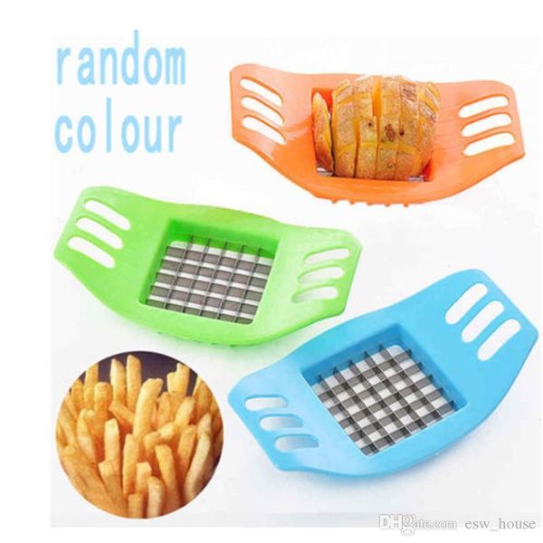 

abs + stainless steel potato cutter vegetable slicer chopper chips device fries kitchen cooking tools potato vegetable slicer