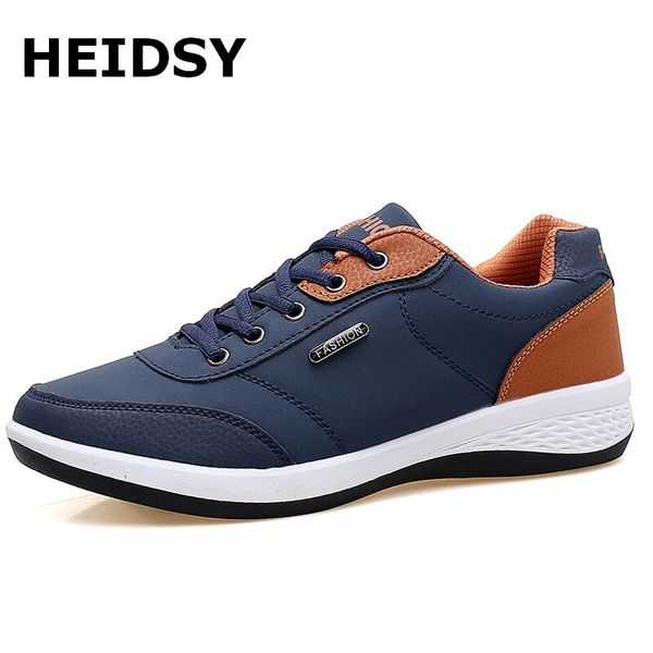 

autumn winter men sneakers pu leather men casual shoes lightweight breathable male shoes tenis zapatos krasovki, Black