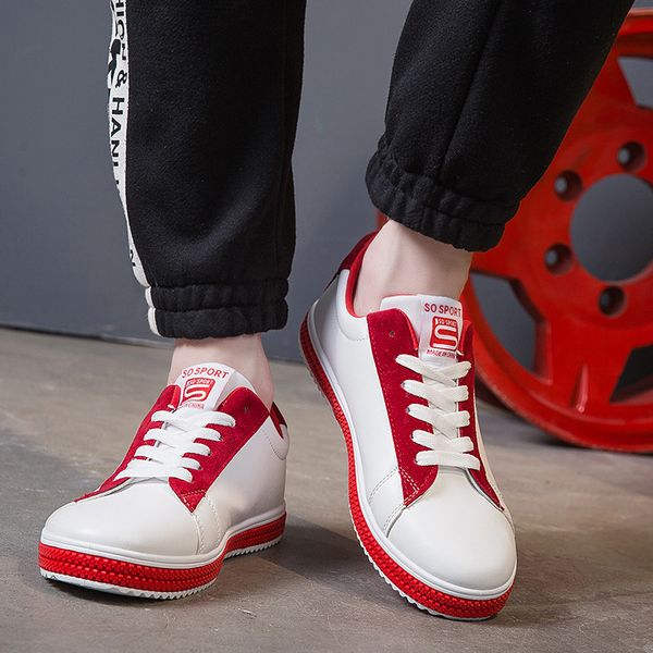 

hkxn 2020 summer new white shoes sneakers men casual shoes casual colorblock board breathable t02, Black