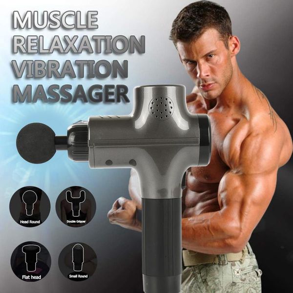 

1pc electric hand-held muscle relaxation massager gun fitness equipment replaceable massage heads body relaxation dropshipping