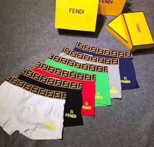 

Ff breathable men underwear oft men boxer brief letter 013 fendi underpant for men male hort boxer, Black;white