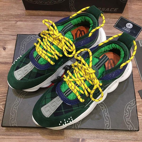 

Мужская обувь Fashion with Original Box Цепные кроссовки реакции Scarpe da uomo Мужская обувь на шн