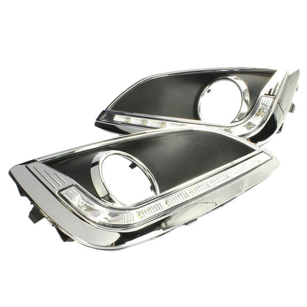 

led drl daytime running lights fog light driving bumper fit for ix35 10