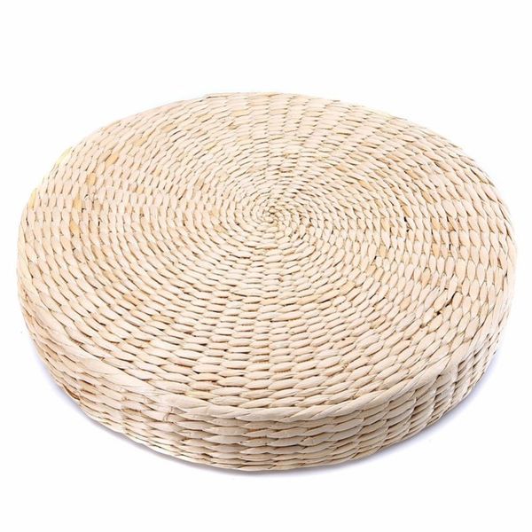 

grass cushion handmade straw weave 40*6cm garden round home decor chair seat pad seat cushion mat yoga pad furniture