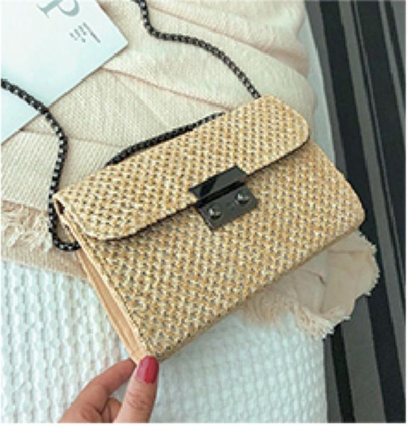 

new crossbody bag for women retro straw women handbag casual beach shoulder messenger bag ladies rattan satchel purse female