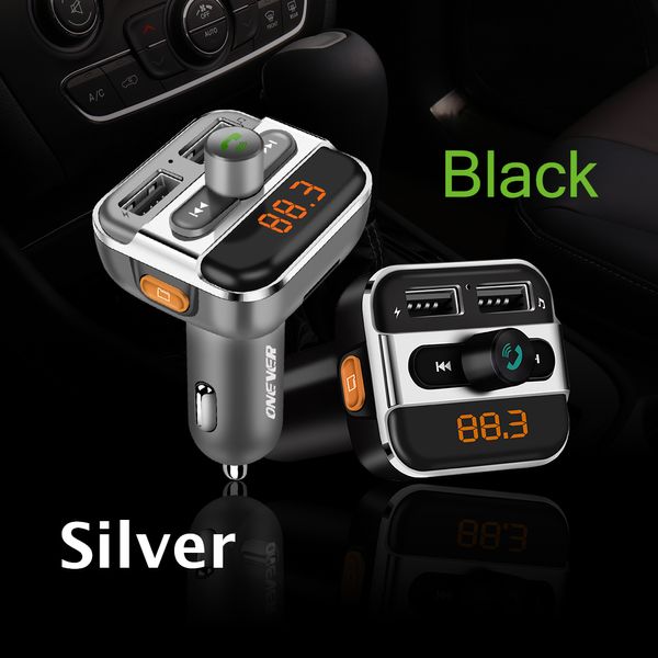 

car audio mp3 player fm transmitter wireless modulator car bluetooth handswith charger 3.4a dual usb tf slot black