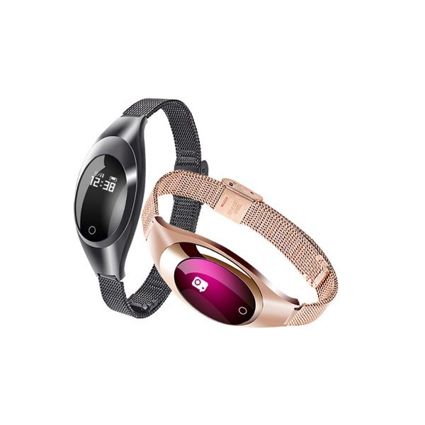 

fashion women smart watch z18 bracelet blood pressure heart rate monitor pedometer fitness tracker ip67 waterproof for android ios phones