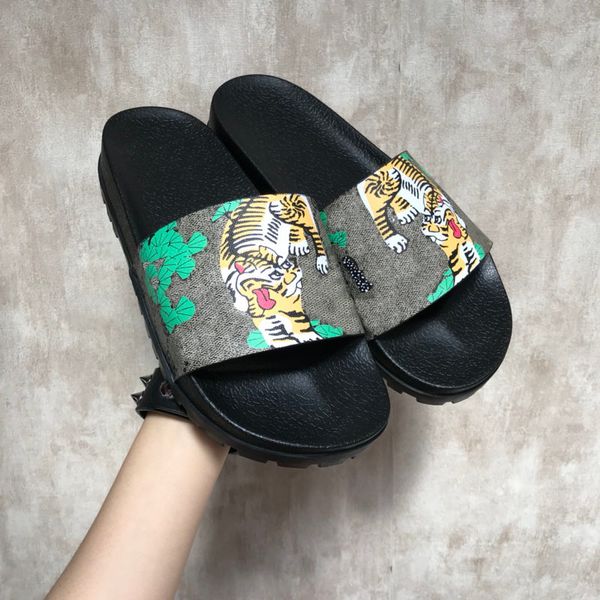 

slippers luxury tigers fashion luxury sandals men women slippers tiger cat design summer huaraches slippers flip wholesale include