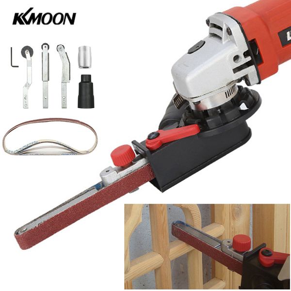 

kkmoon m14/m10 multifunction mini diy sanding bandfile belt sander adapter for 115mm 4.5" and 125mm 5" electric angle grinder
