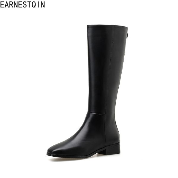 

new autumn winter belt buckle boots female zipper high heel women boots, Black
