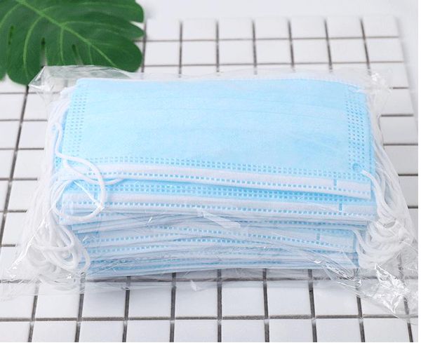 

50 pcs disposable non woven face masks dustproof 3-layer masks with earloops for home use comfortable safety mask 10