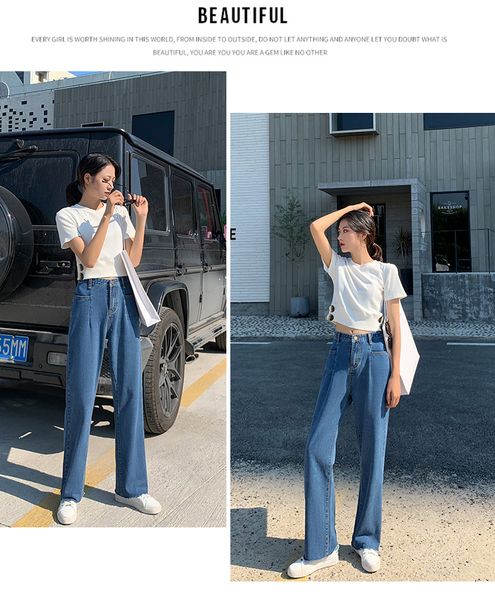 

deep blue women's tailored waist and hip princess jeans bk2805