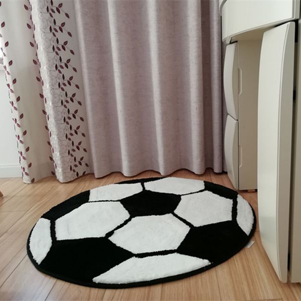 

round football carpet children's bedroom livingroom kids rugs table basketball desk chair floor mat bath mat parlor tapete