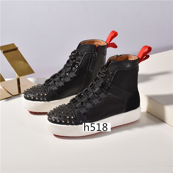 

последние новые krystal spike sock donna повседневная обувь плоские кроссовки дизайнерские мужские красные днища обувь женская заклепка колю, Black