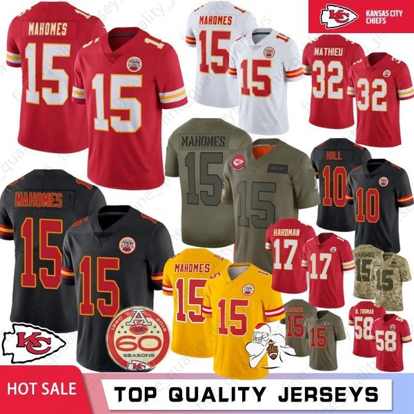 

15 patrick mahomes ii men kansas jerseys city jerseys chief 10 tyreek hill 87 travis kelce 32 tyrann mathieu 29 berry 50 houston 17 hardman, Black;red