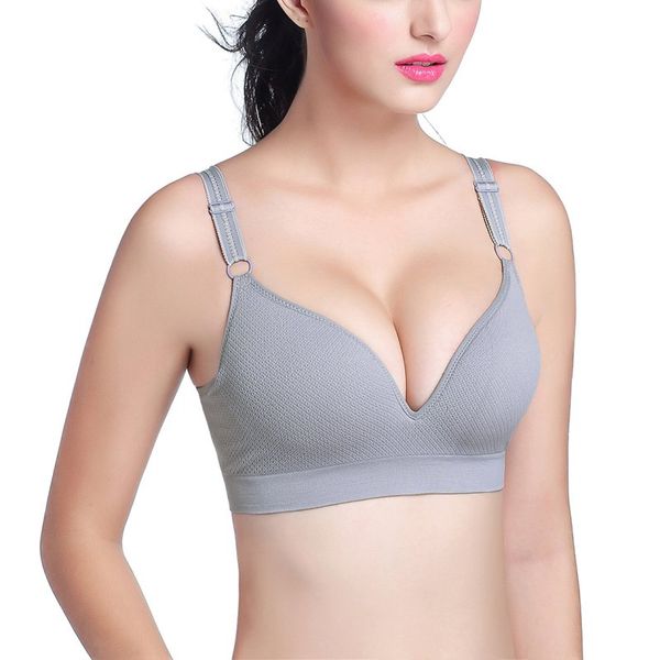 

fashion bra women seamless padded bra stretch brassiere push up bras, Red;black