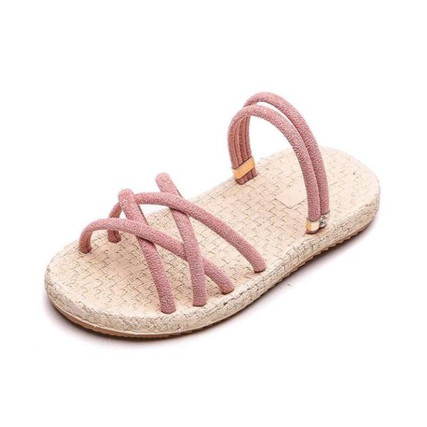 

children's shoes 2020 summer sandals for girls roma cross floral tie princess shoes girls sandals kids beach 4colors, Black;red