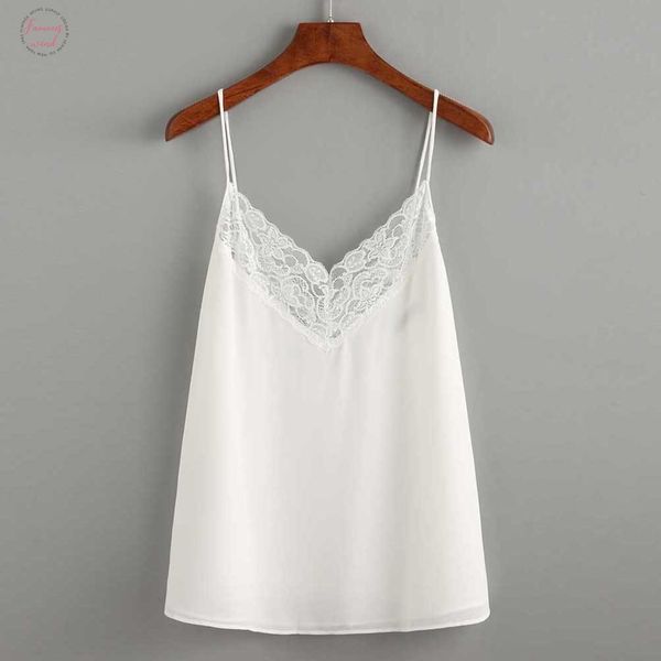

black tank women autumn strap lace female satin slip crop summer ladies silk camisole cropped 15, White