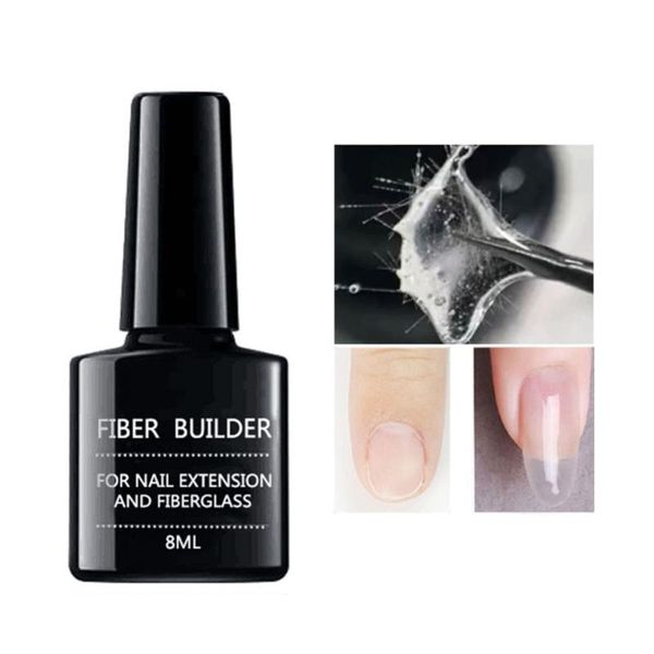 

fiber builder nail gel quick building repair broken nails soak off uv gel extend nail tips long lasting art tools, Red;pink
