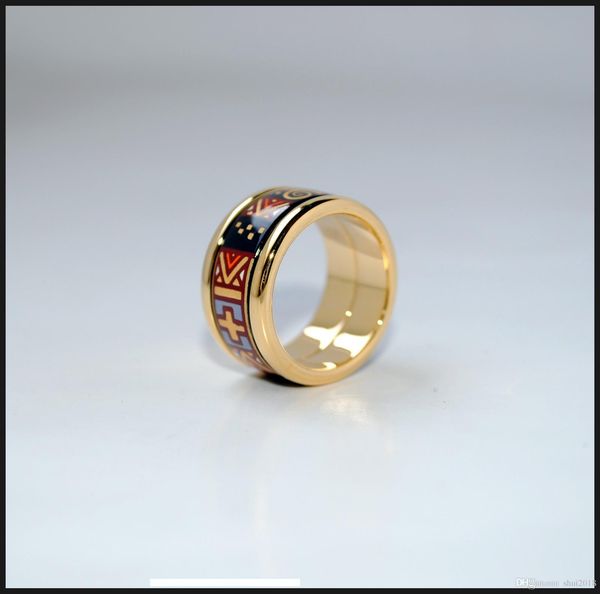 

klimt series rings 18k gold-plated enamel round rings ring for women wedding rings for gift
