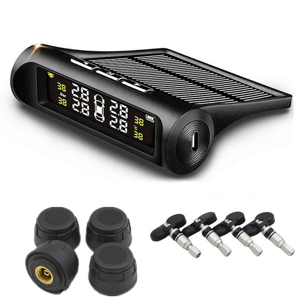 

car tire pressure monitoring system internal external sensor solar tmps control wheels wireless tyre pressure alarm