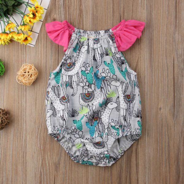 

Summer New Cute Baby Girls Floral Romper Sleeveless Jumpsuit Toddler One-Pieces Kids Baby Clothes Casual Sunsuit Outfits 0-24M