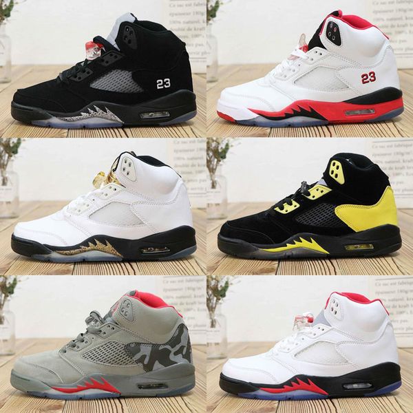 

Fab Jumpman 5 SP 5s Мужчины Баскетбольные кроссовки TROPHY ROOM Laney Olympic Metallic Золото Fresh Prince Suede W
