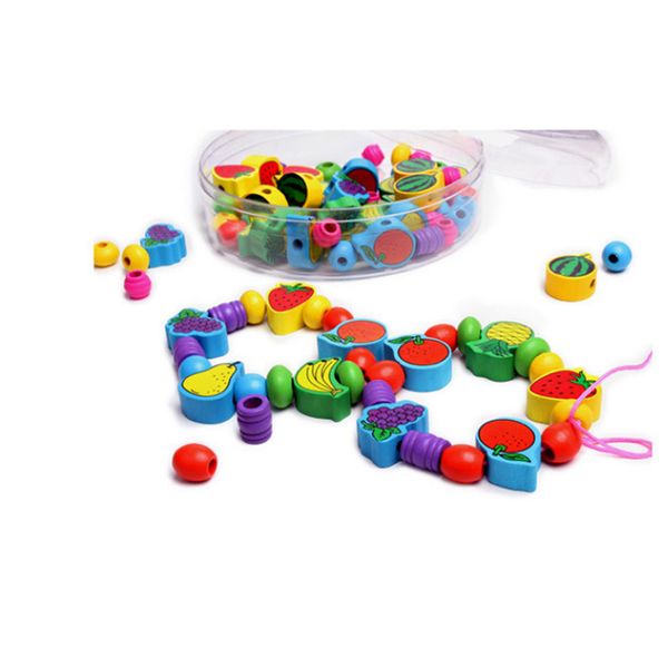 

colorful wooden baby educational toy fruit digital beads digital mathematics learning toys children beaded toys