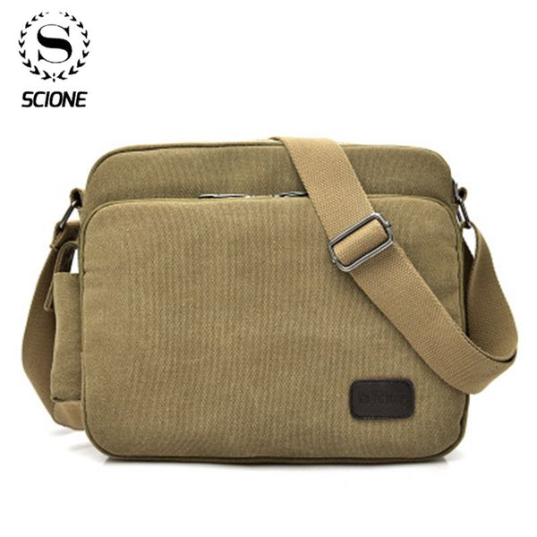 

scione men's vintage canvas bag men casual crossbody bag for men messenger man travel black bags bolsa masculina
