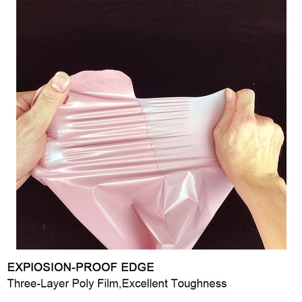 

100pcs light pink poly mailer self adhesive post mailing package mailer glue seal postal bag gift bags courier storage bags