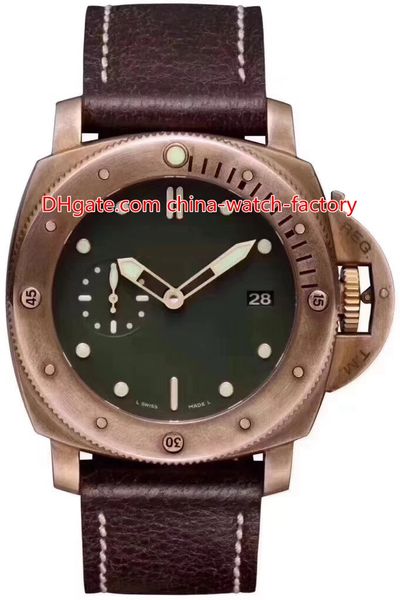 

8 style selling cal.p9000 p9001 movement 44mm p312 47mm p508 616 carbon fiber bronze automatic mens watch watches, Slivery;brown