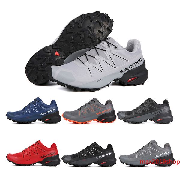 

speed cross 5 cs men running shoes black red blue speed cross v mens 2019 athletic hiking sports sneakers 40-46
