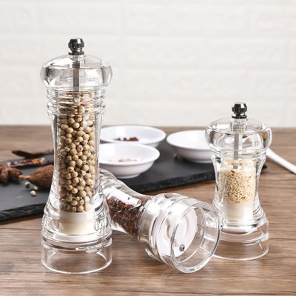 

acrylic salt pepper mill grinder manual pepper grinder transparent grinding tool pepper mill tool