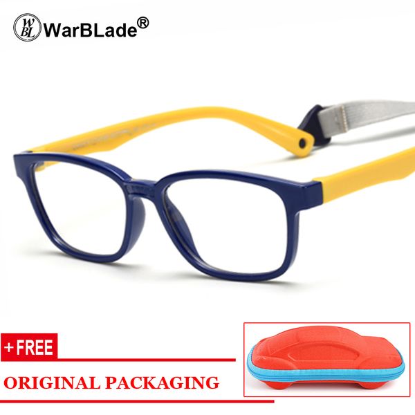 

healthy silicone children clear glasses girls boys flexible eyewear frames kids glasses frames spectacle child case, Black