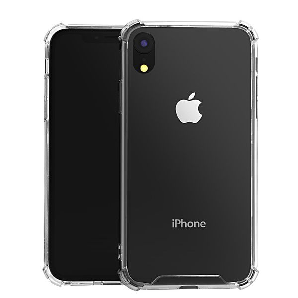 

for iphone x xr xs max 7 8 crystal transparent clear tpu bumper acrylic case shockproof hard back cover