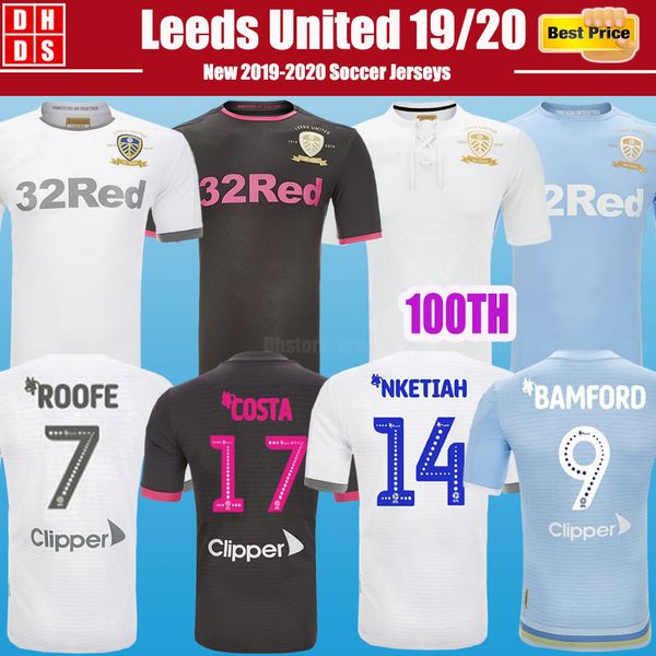 

Leed united 100th anniver ary centennial limited edition centenary occer jer ey roofe bamford alio ki 100 year third football hirt, Black;yellow