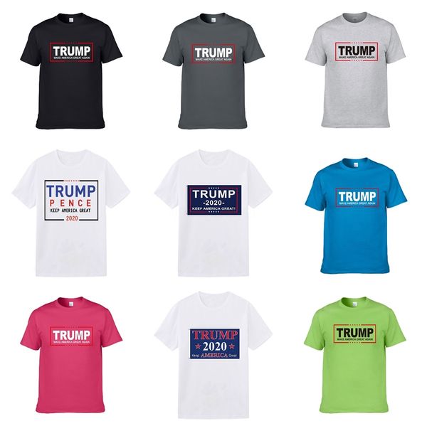 

2020 new fashion brand trump t-shirt star designer spring summer color sleeves vacation short sleeve tees casual letters printing trump t-sh, White;black