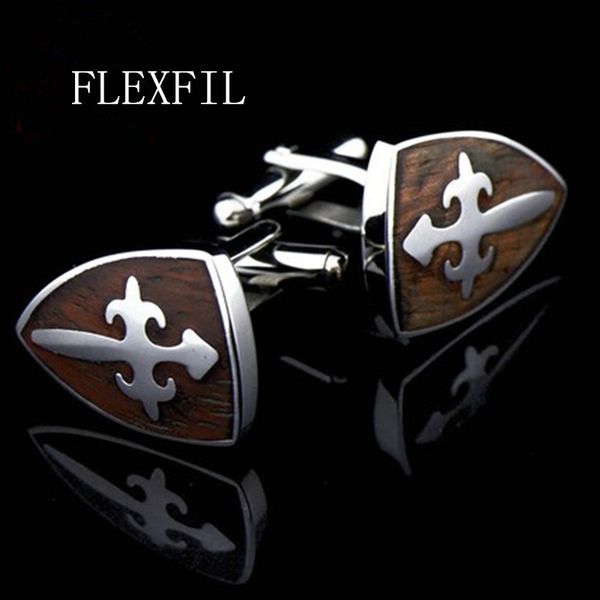 

jewelry shirt cufflink for mens brand steel cross medal cuff link fashion buttons brown gift ing, Silver;golden