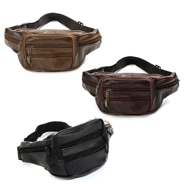 

waist packs men organizer travel fanny pack necessity waist belt mobile phone bag with 7 pockets