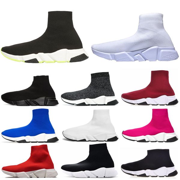 

designer socks shoes new men women sneakers speed trainer black white red blue pink mens trainers casual shoe runner 36-45